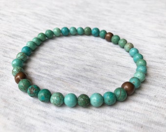 Turquoise Bracelets, Stretchy Bracelet, Turquoise Jewelry, Boho Jewelry, Womens Jewelry, Beaded Bracelets, Gifts for Her, Girls Jewelry