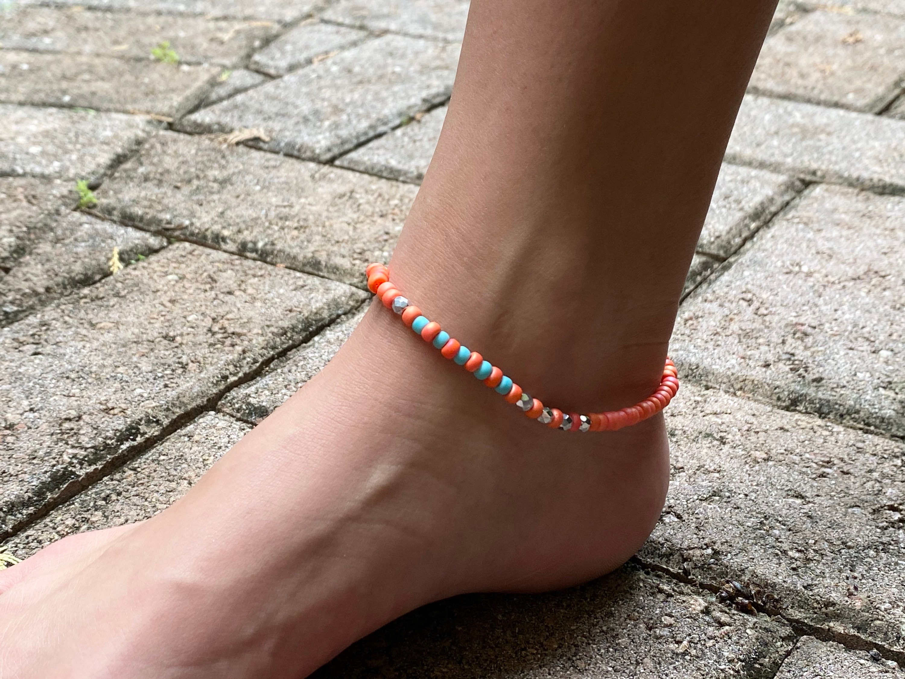 Ankle Bracelet Stretchy Anklet Colorful Jewelry Boho Style Etsy