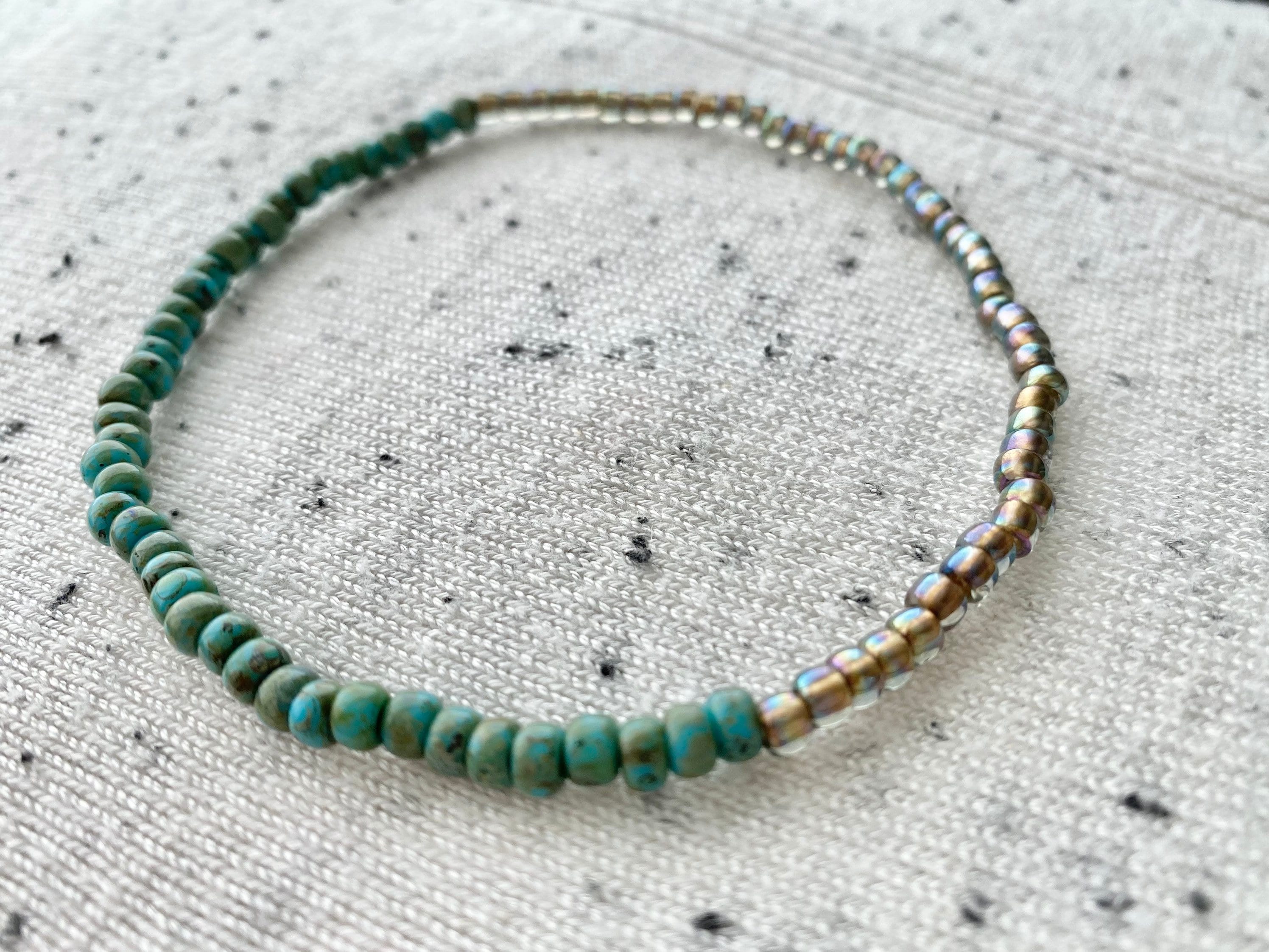 Anklet - Beaded Bracelet - Water-Safe - Stretchy Bracelets - Gift Ideas - Ankle Bracelets - Boho Anklet - Boho Jewelry - Stretchy Bracelets