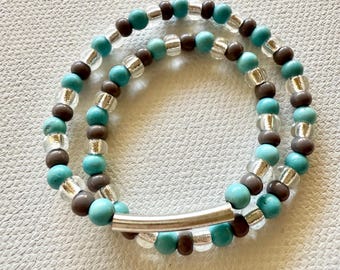Anklet or Bracelet, Handmade Beaded Anklets, Boho Beachy Ankle Bracelets, Jewelry Gift Ideas, Unique Jewelry, Stretchy Ankle Jewelry, Gifts
