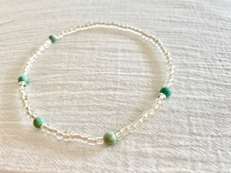 Beaded Bracelet Boho Style Ankle Bracelets Unique Gifts Turquoise Anklet Beaded Anklet Turquoise Jewelry Boho Jewelry Womens Jewelry