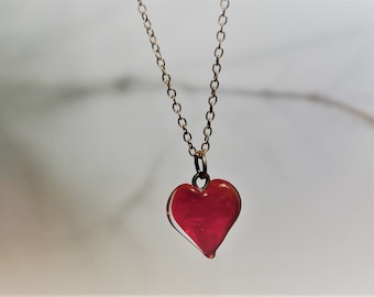 Blown Glass Heart Pendant