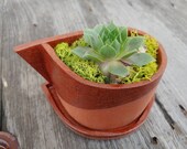 Handmade Ceramic Planter Flower Succulent Pot with drainage and bottom plate
