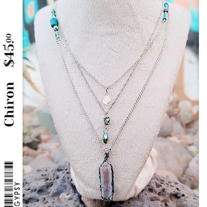 Chiron - Handmade Wire Wrapped Agate Necklace