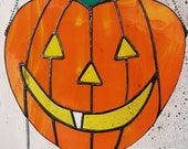 Halloween Stained Glass - Pumpkin - Festive Decor - Fall - Pumpkin Spice