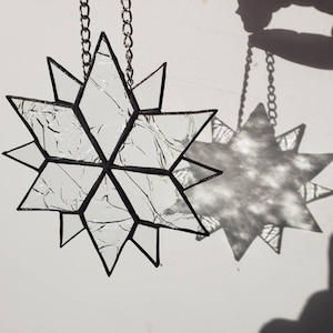Stained Glass Snowflake - Ornament - Christmas Tree Decor - Host Gift - Christmas Gift