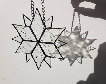 Stained Glass Snowflake - Ornament - Christmas Tree Decor - Host Gift - Christmas Gift