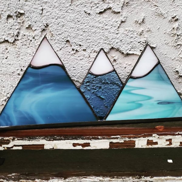 Rocky Mountain Suncatcher - Wall Hanging - Stained Glass Home Decor