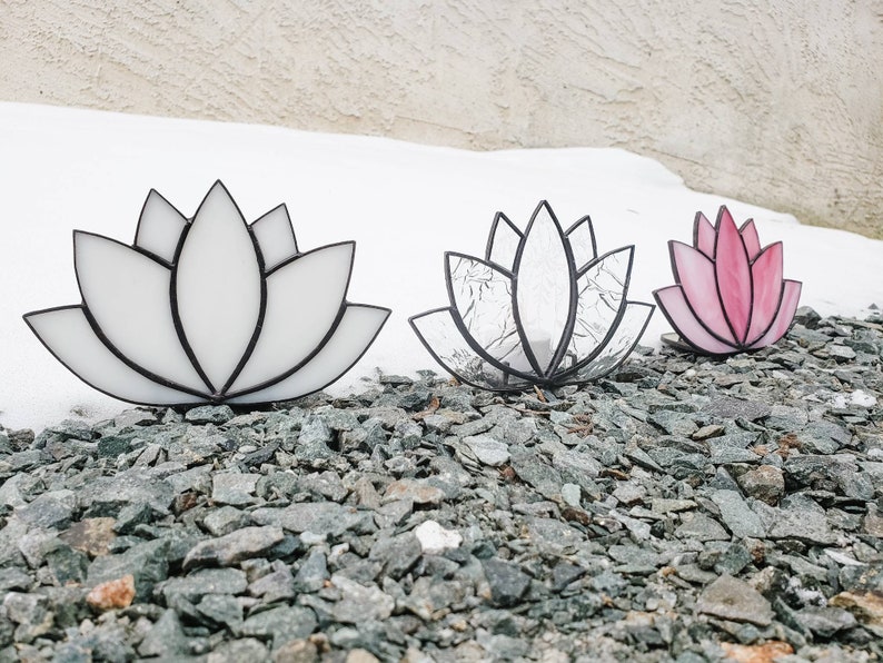 Stained Glass Lotus Flower Candle Holder Bridesmaid Gift Yoga Wedding