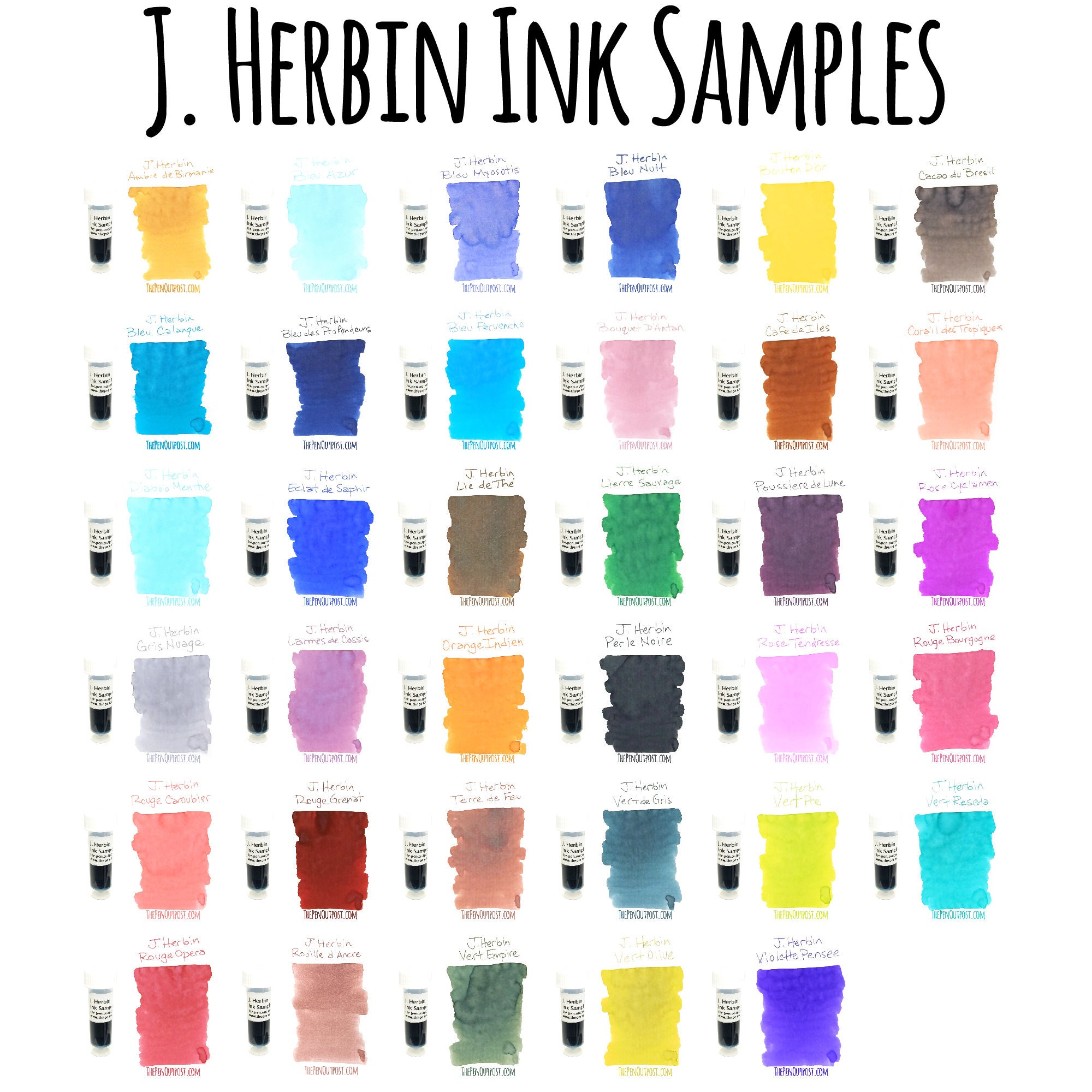 Jacques Herbink Ink Cartridges - Rouge Grenat