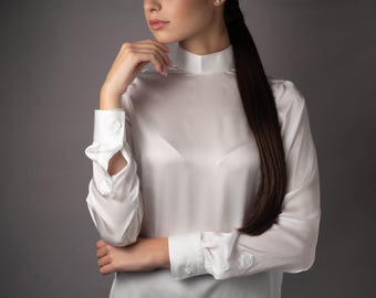 Silk satin blouse