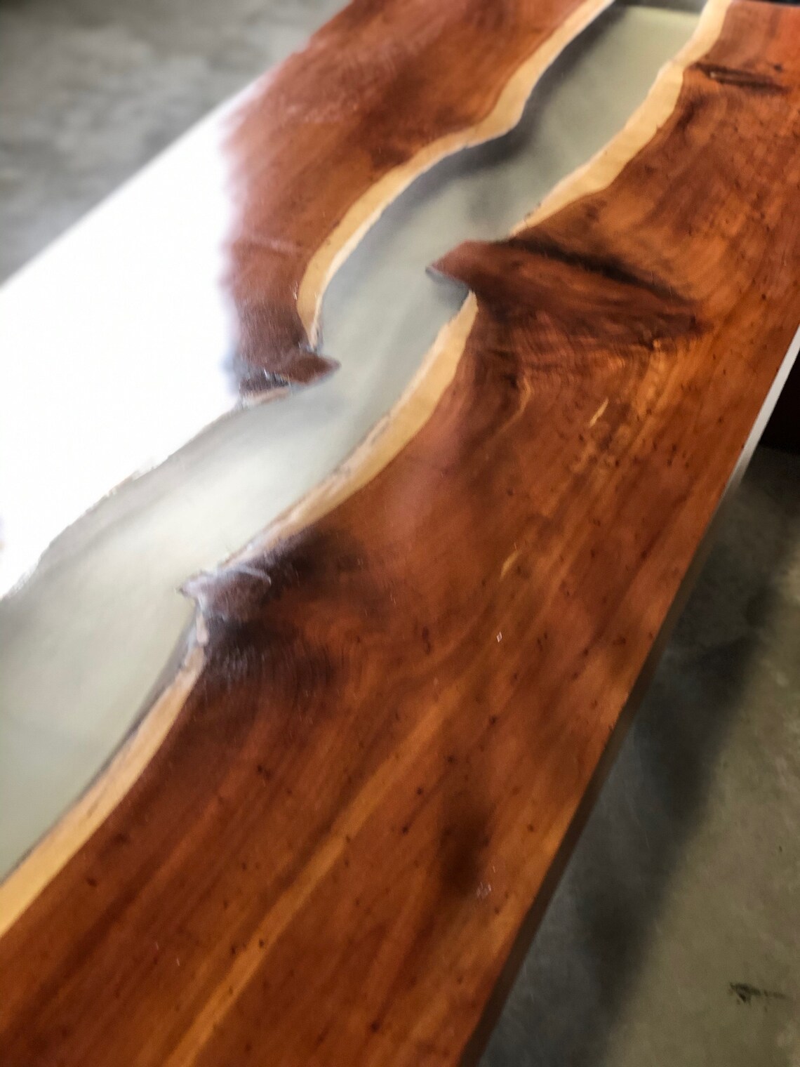 Epoxy Resin Cedar Waterfall Coffee Table Etsy