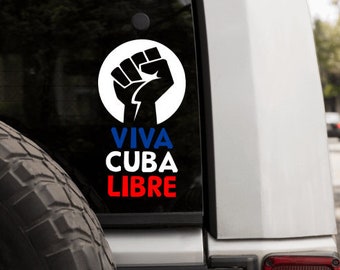 Viva Cuba Libre Fist Window Laptop Car Decal Sticker