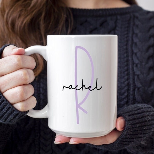 Personalized Name Mug - Initial Mug - Monogram Mug - Hot Cocoa Chocolate - Tea - Cider - Christmas Gift - Coffee Mug - Personalized Gift