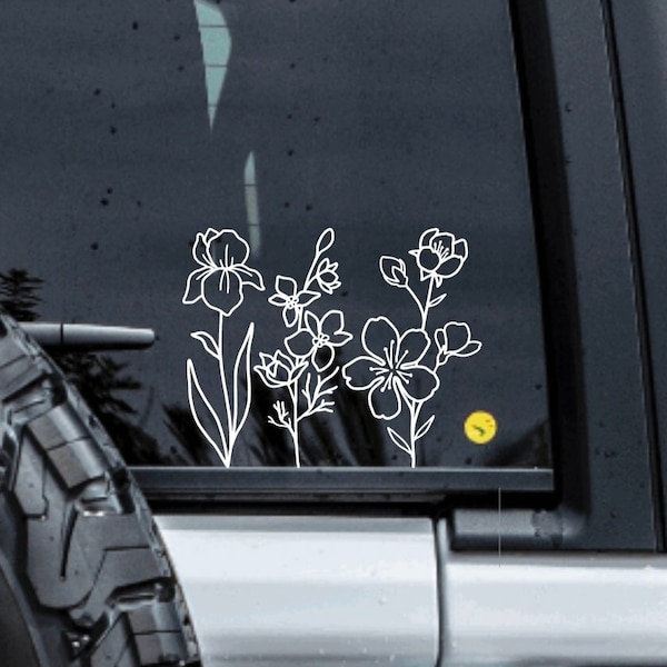 Birth Month Flower Decal - Stick Family Alternative - Wildflower Sticker - Family Car Decal - My family stickers - My kids decal