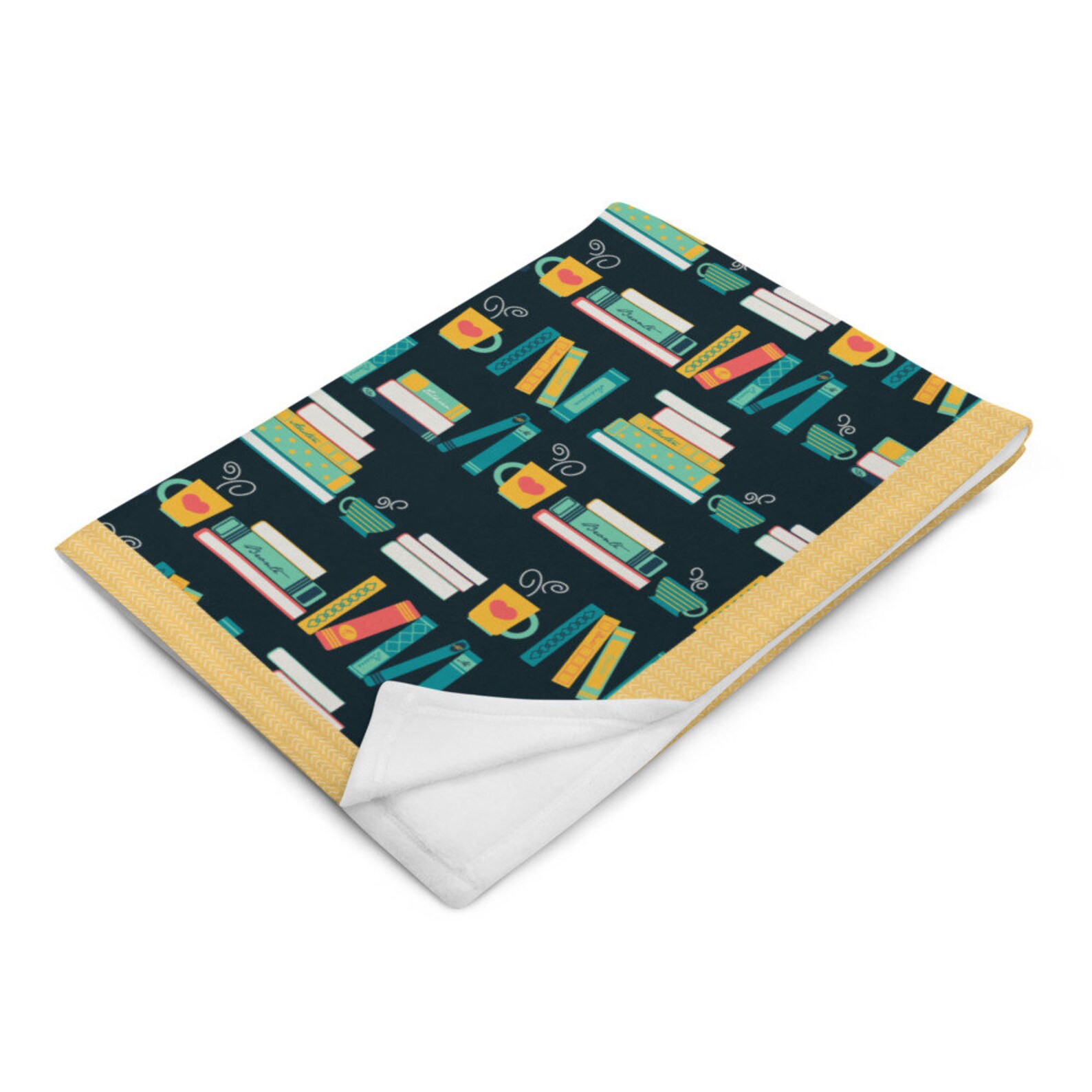 Bookish Blanket/book Stacks Throw Blanket//book Lover/book Etsy