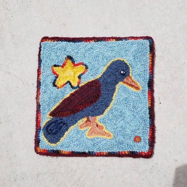 Hooked Rug Crows - Etsy