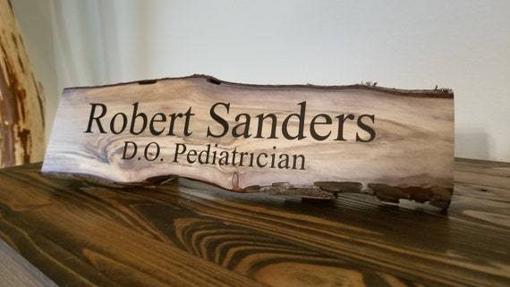 Desk Name Platerustic Desk Name Platelive Edge Name Etsy