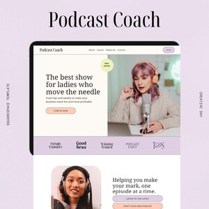 Squarespace Podcast Template for Coach Squarespace Website Template For Podcast Squarespace Template Colorful