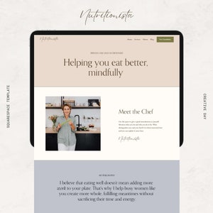 Nutritionist Squarespace Template for Nutritionist Minimalist Wellness