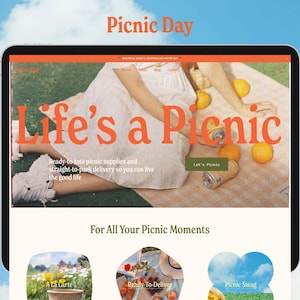 Picnic Day Squarespace Ecommerce Template | Squarespace Website | Ecommerce Template for Squarespace
