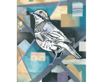 Bird Art Print: Colorful and Whimsical Wall Decor