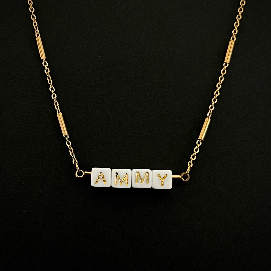 PERSONALISED NAME NECKLACE Stainless Steel Necklace With Gold Color