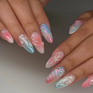 Handmade 3D Press On Nails: Custom Gel Nail Art