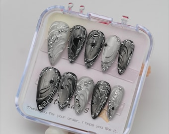 Handmade Gel Press On Nails: Custom Faux Acrylic Nails