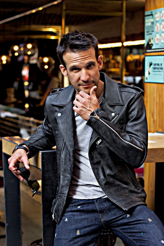 Rebel Vintage Leather Jacket Lambskin 