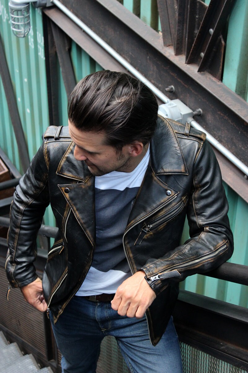 Vintage Leather Jacket - Etsy