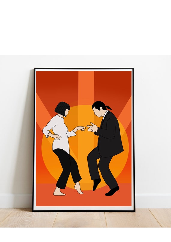 Pulp Fiction Music Poster, Pop Culture Iconic Print, Gift for Her
