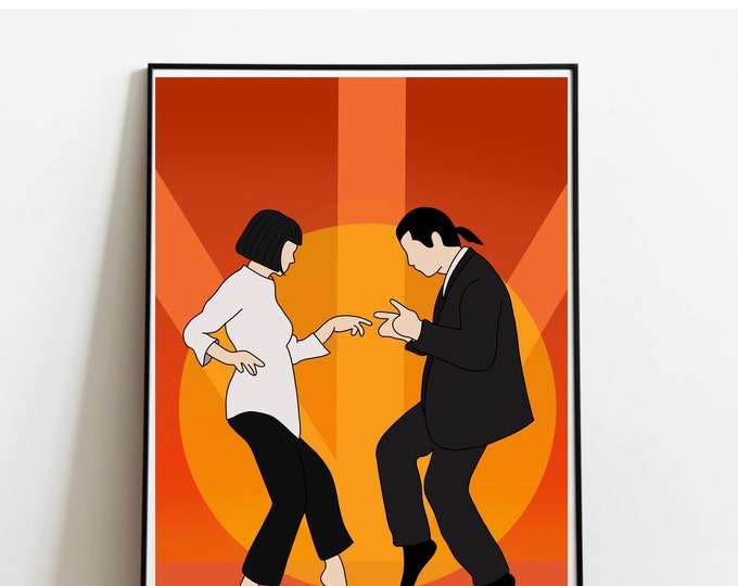 Pulp Fiction Music Poster Pop Culture Iconic Print Gift for Etsy