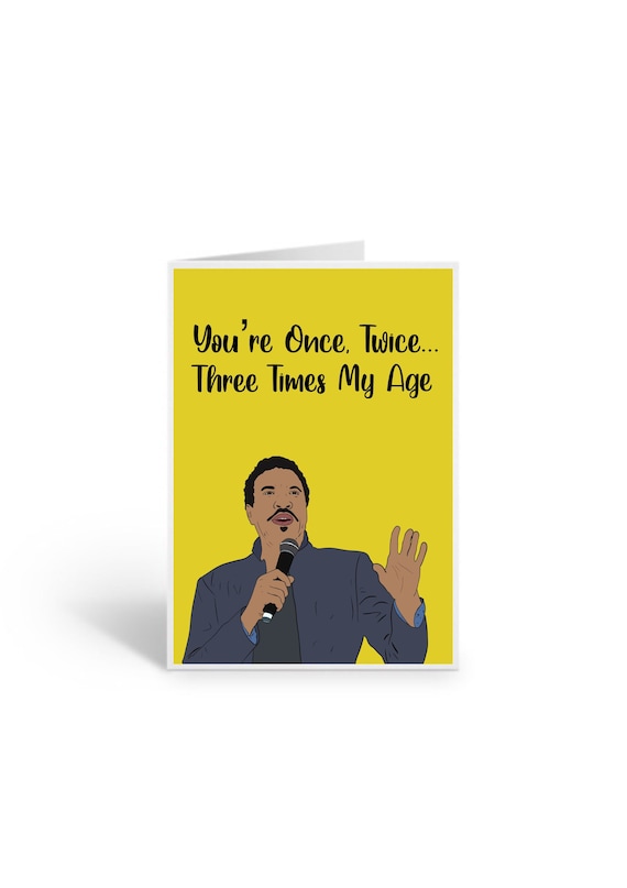 Lionel Richie Card Three Times A Lady 80s Retro Card Etsy