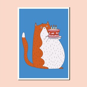 Geburtstagskarte / Katzenliebhaber / Katze / Grußkarte / Geschenk / Haustier / Freundeskarte / Familie