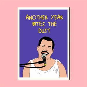 Freddie Mercury - Queen Band - Biglietto di auguri di compleanno + busta