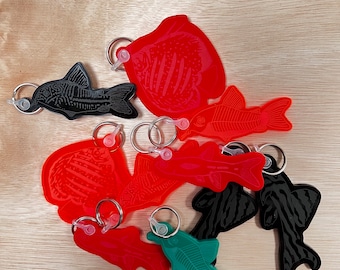 Cory catfish/ rasbora/ pleco/ discus  keyring / fishkeeping / aquarium / aquatics