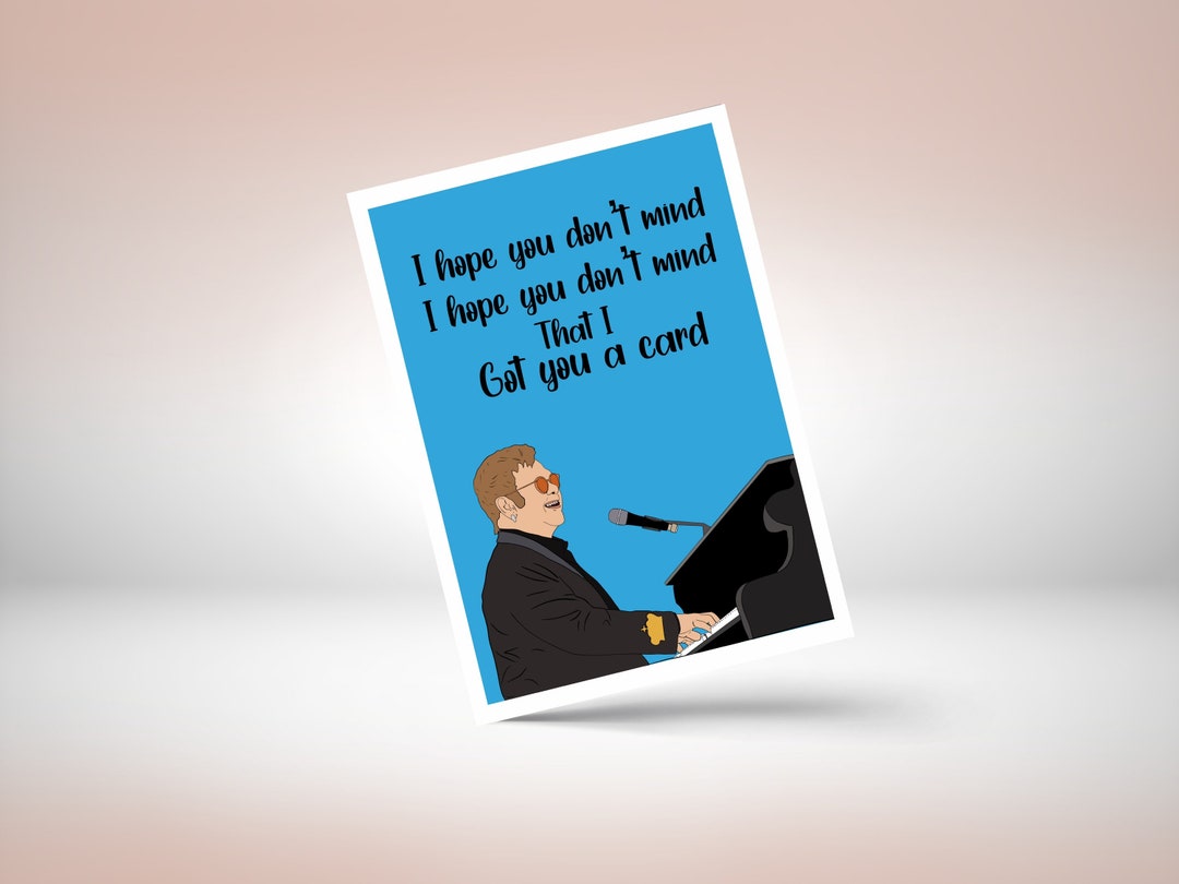 Elton John Greeting Card Funny Birthday Card Sir Elton - Etsy UK