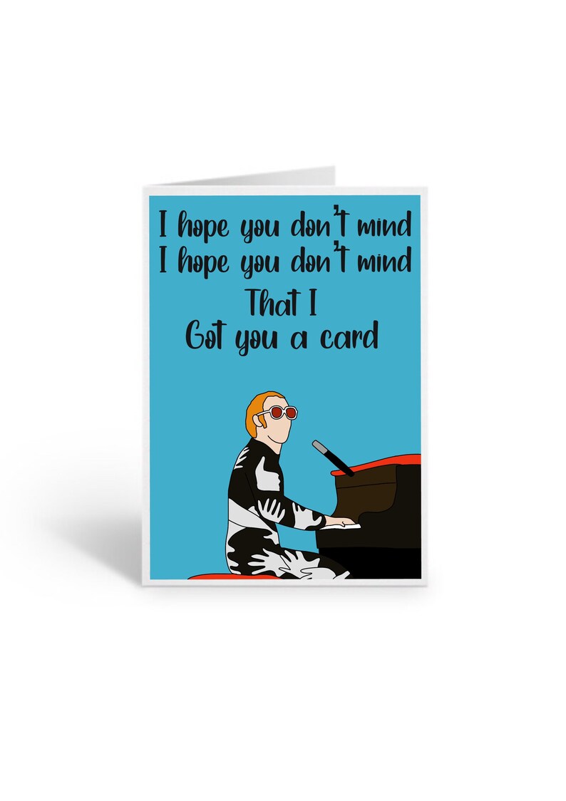 Elton John Greeting Card Funny Birthday Card Sir Elton | Etsy