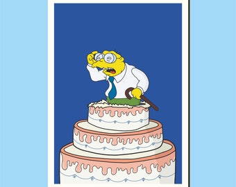 Hans moleman/ the simpsons / birthday card / simpsons / character / gift