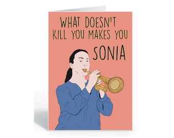 Sonia fowler / birthday / gifts / birthday card / anniversary / baby / new home / eastenders / cartoon / tv show   / greetings card / music