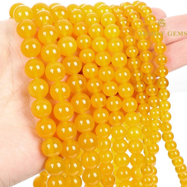 Yellow Stone Beads Etsy