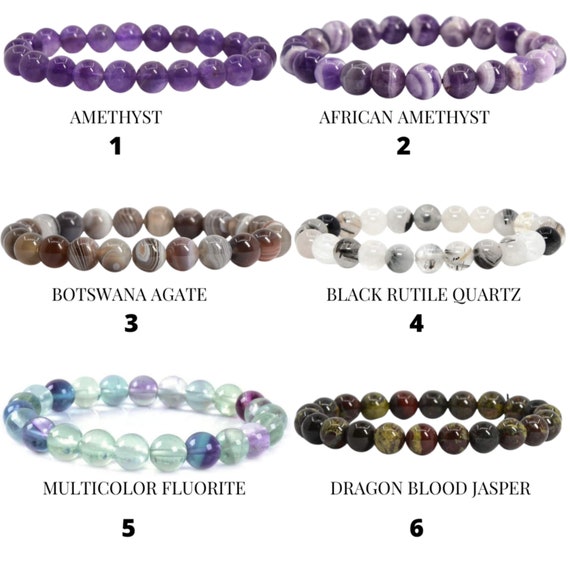 8mm natural crystal beads bracelets healing