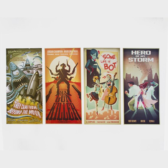 Overwatch Hollywood Movie Posters Set Of 4 Etsy