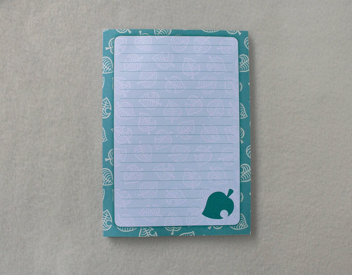 Set of 4 Animal Crossing Notepads / Stationary Free Etsy