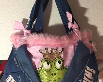 Küss den Prinz Designer Hundetasche Unikat