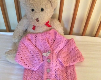 Baby cardigan hand knitted