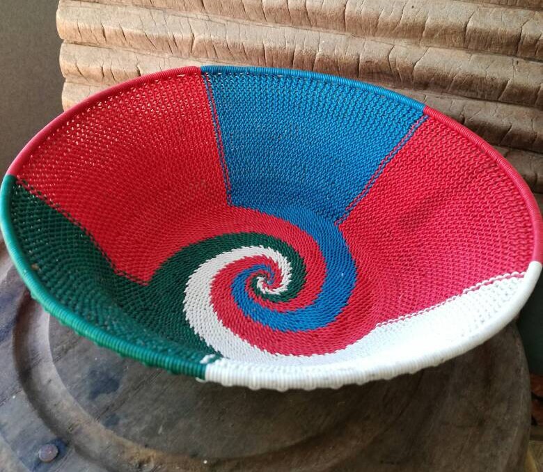 Zulu Artisan Woven African Telephone Wire Basket Vintage Etsy