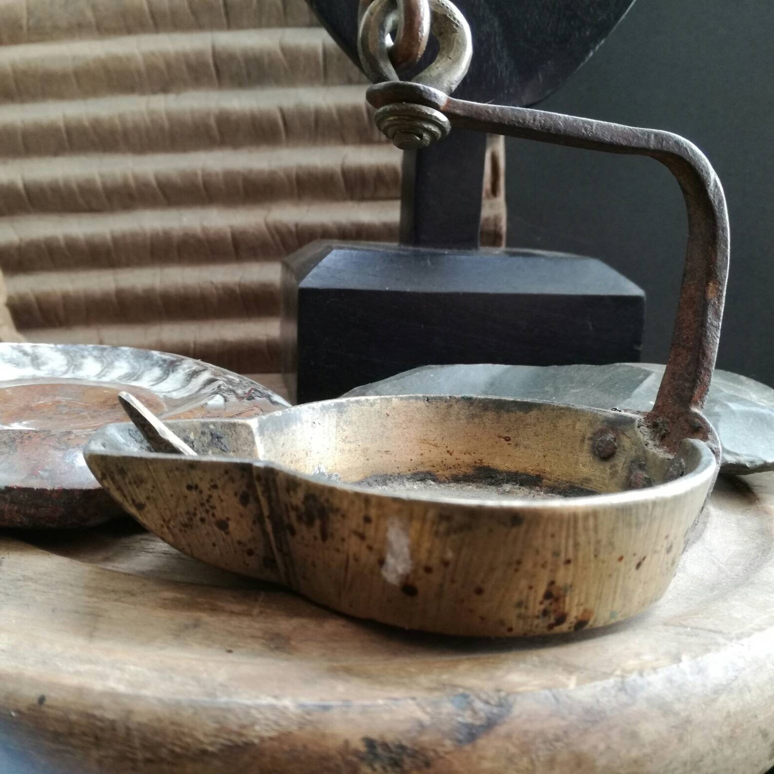 Primitive Oil Light Called a Betty Lamp Brass Oil Lamp With Etsy UK