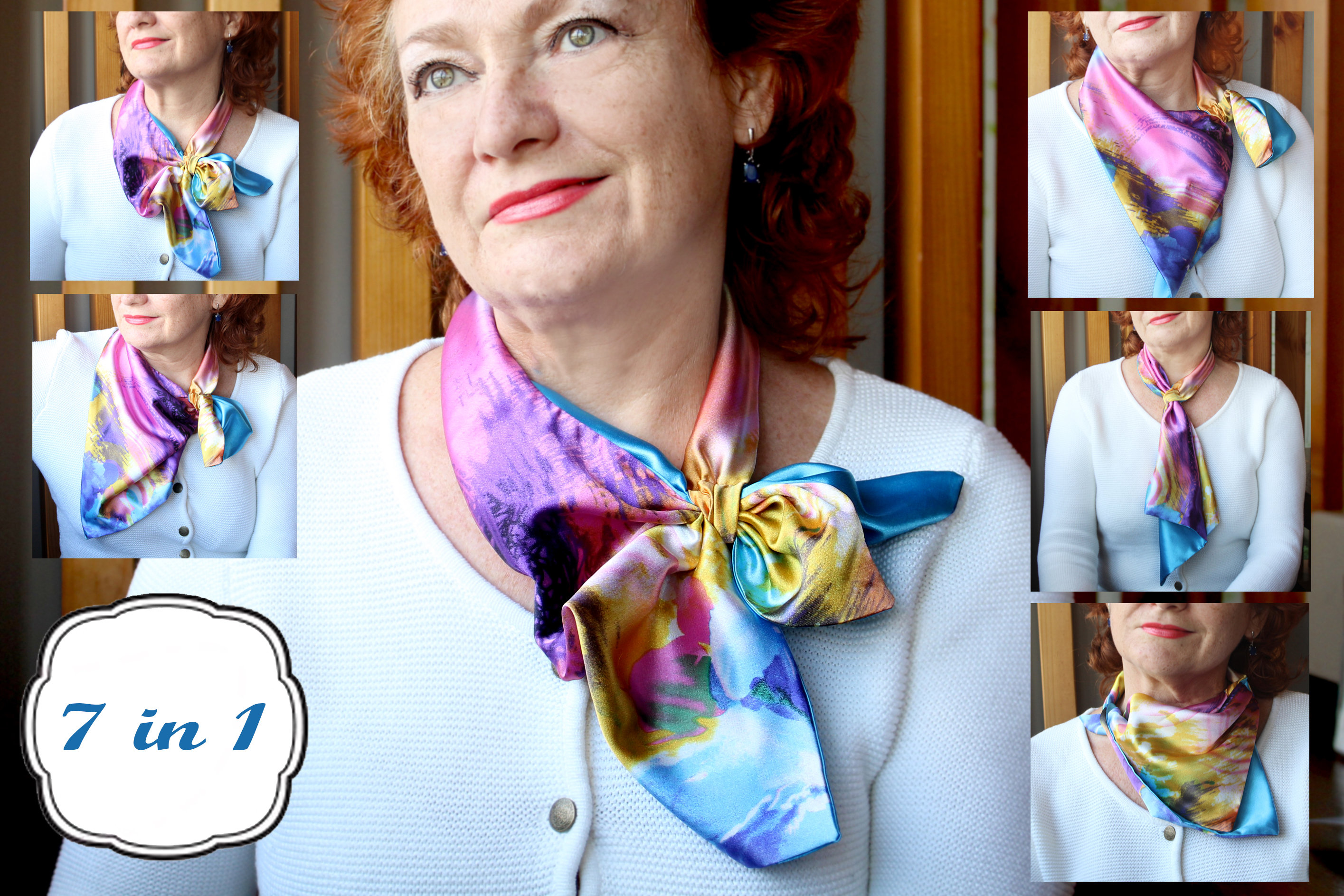 French Scarf Silk Mother's Day Gift Scarf Style French Etsy